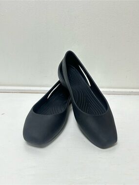 Crocs Sloan Flat Women's Iconic Comfort Slip On Ballet Black Shoes Size 8